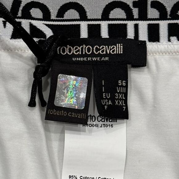 13-63 ROBERTO CAVALLI Men's NWT Boxer Brief Cotton Knitted Panties White 2XL - Picture 5 of 6